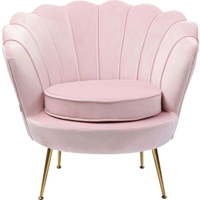 Kare Design Water Lily Sillón de Terciopelo - Rosa Pastel - Forma de Flor Kare Design Water Lily Sillón de Terciopelo - Rosa Pastel - Forma de Flor
