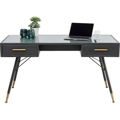 Kare Design - Escritorio La Gomera - Negro Acero y Vidrio Kare Design - Escritorio La Gomera - Negro Acero y Vidrio