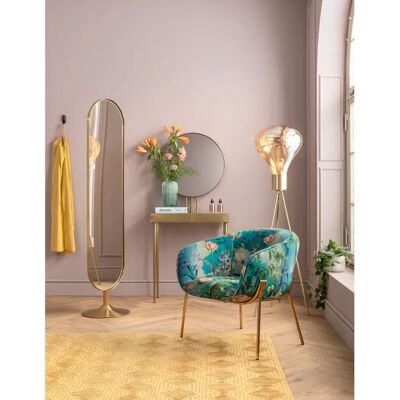 KARE Standspiegel Curve MO 40x170cm - Glas, goldfarben KARE Standspiegel Curve MO 40x170cm - Glas, goldfarben