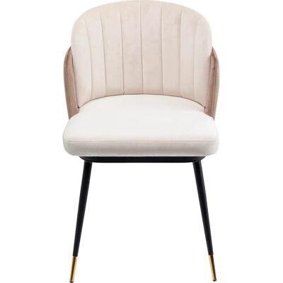 KARE Design Hojas béžová sametová židle KARE Design Hojas béžová sametová židle