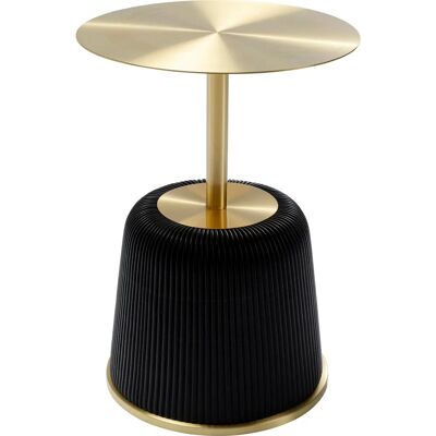 Table d'appoint Kare Design en acier et textile noir Table d'appoint Kare Design en acier et textile noir