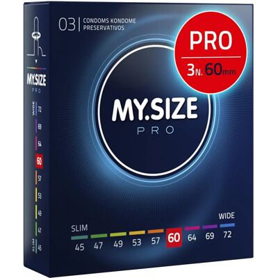 MySize Pro 60mm kondomer - Suuret, 3 kpl. MySize Pro 60mm kondomer - Suuret, 3 kpl.