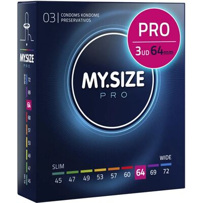 MySize Pro 64mm Kondomit - Iso, Läpinäkyvä, 3 kpl. MySize Pro 64mm Kondomit - Iso, Läpinäkyvä, 3 kpl.
