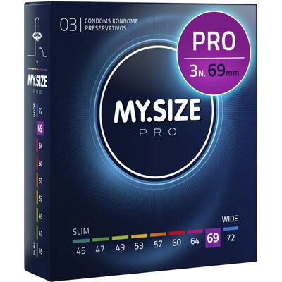 My Size Pro Kondomy 69mm - Ultra tenké, Lubrikované, Bez spermicidů My Size Pro Kondomy 69mm - Ultra tenké, Lubrikované, Bez spermicidů