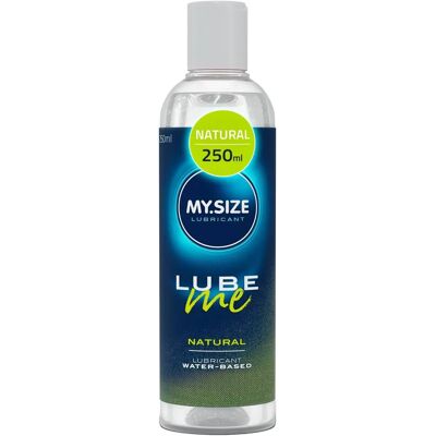 Lubrificante MY.SIZE Lube Me Natural - 250ml - À base de água, de longa duração, seguro com látex Lubrificante MY.SIZE Lube Me Natural - 250ml - À base de água, de longa duração, seguro com látex