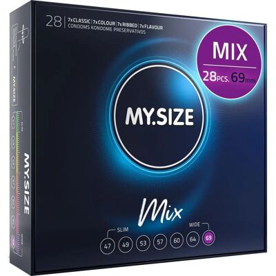 Preservativos My Size Mix - 69mm - 28 unidades - Tipo de preservativo Preservativos My Size Mix - 69mm - 28 unidades - Tipo de preservativo