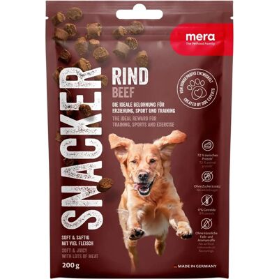 MERA Hondensnack - 200g Snacker met rundvlees, glutenvrij, zacht MERA Hondensnack - 200g Snacker met rundvlees, glutenvrij, zacht