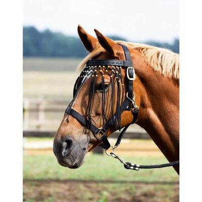 Busse Fliegenmaske - Elegantes Leder Fliegenabwehr - Fliegenmaske Busse Fliegenmaske - Elegantes Leder Fliegenabwehr - Fliegenmaske