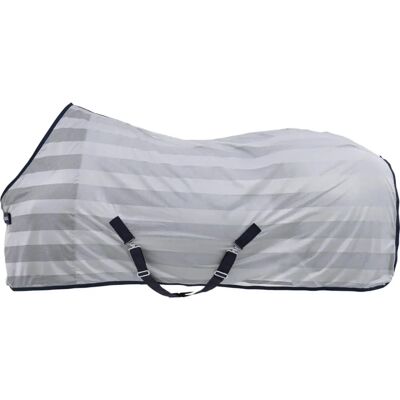 BUSSE Transport-Fliegendecke Stripe - 105cm - silber (marineblau) - Fliegendecke BUSSE Transport-Fliegendecke Stripe - 105cm - silber (marineblau) - Fliegendecke