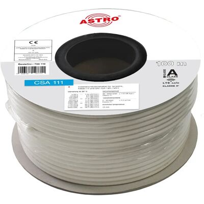 Astro CSA 111 R100 ECA - 100m Koax-Kabel - Weiß - Antennenkabel Astro CSA 111 R100 ECA - 100m Koax-Kabel - Weiß - Antennenkabel