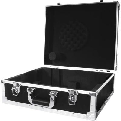 Roadinger Boîte de matériel - Noir, Argent - Flight case pour platine - Publicité Roadinger Boîte de matériel - Noir, Argent - Flight case pour platine - Publicité