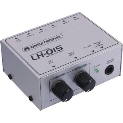 Omnitronic LH-015 2-kanals mikrofon- og linjemikser Omnitronic LH-015 2-kanals mikrofon- og linjemikser