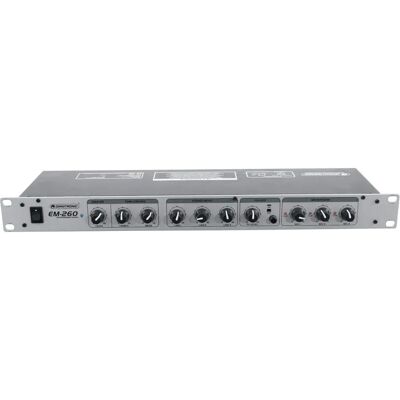 Omnitronic EM-260 Mikrofonmikser - 6 Kanaler, Sølv Omnitronic EM-260 Mikrofonmikser - 6 Kanaler, Sølv