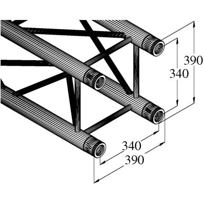 Alutruss Quadlock TQ390 4-Wege Querstange - Traversensystem Alutruss Quadlock TQ390 4-Wege Querstange - Traversensystem