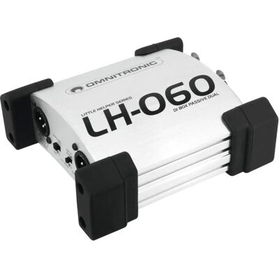 Omnitronic LH-060 PRO Passieve Dual DI Box - DI boxen Omnitronic LH-060 PRO Passieve Dual DI Box - DI boxen