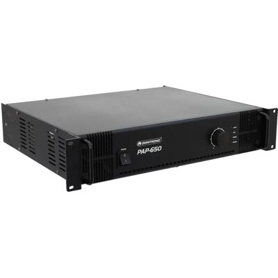 Omnitronic PAP-650 650W Audio Versterker - Zwart Omnitronic PAP-650 650W Audio Versterker - Zwart