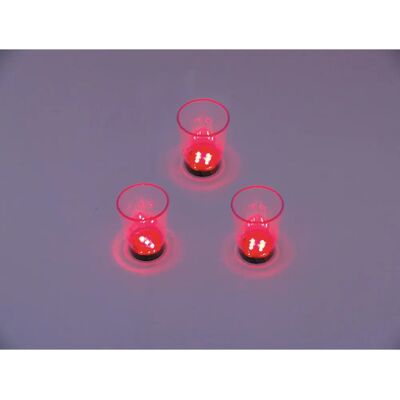 EUROPALMS Rotes LED-Glas 2oz mit Würfel - Dekoration EUROPALMS Rotes LED-Glas 2oz mit Würfel - Dekoration