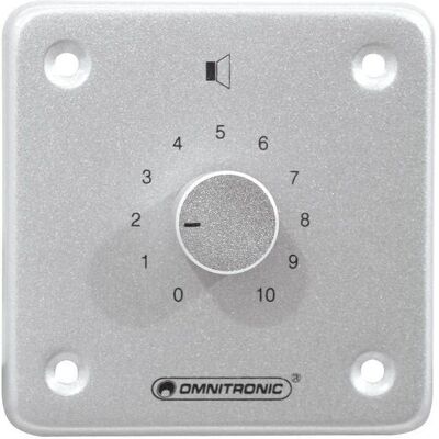 Omnitronic PA Volume Regler - 10 W Zilver - Mono, Op te hangen Omnitronic PA Volume Regler - 10 W Zilver - Mono, Op te hangen