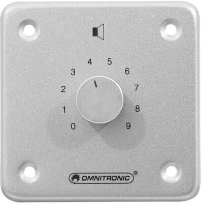 Omnitronic 80711165 Volumkontroller - Stereo, Sølv, 10W, 4Ω Omnitronic 80711165 Volumkontroller - Stereo, Sølv, 10W, 4Ω