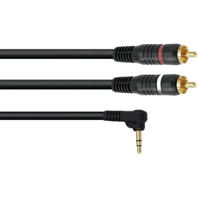 Câble Audio Omnitronic - 3,5mm à RCA 1,5m Câble Audio Omnitronic - 3,5mm à RCA 1,5m