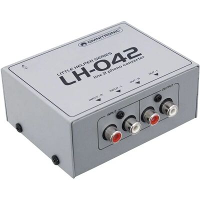 Convertisseur Ligne/Phono Omnitronic LH-042 - Adaptateur Audio Convertisseur Ligne/Phono Omnitronic LH-042 - Adaptateur Audio
