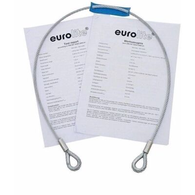 EuroLite Stahlseil 1000x4mm Schwarz mit Kausche - Seil EuroLite Stahlseil 1000x4mm Schwarz mit Kausche - Seil