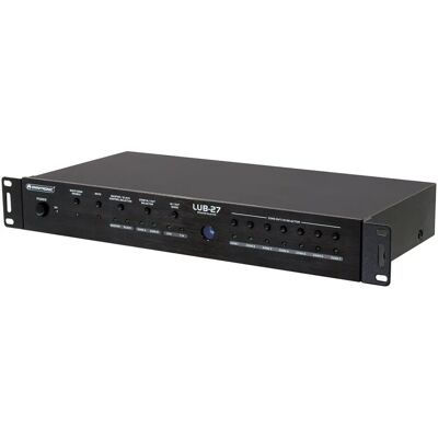 LUB-27 Omnitronic scatola di commutazione altoparlanti - 7 canali, telecomando IR LUB-27 Omnitronic scatola di commutazione altoparlanti - 7 canali, telecomando IR