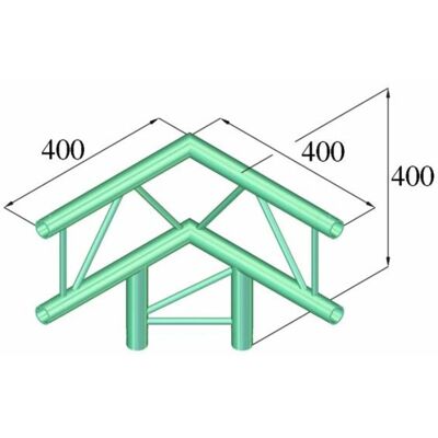 Alutruss DQ2-PAL31V 3-Wege Ecke - Tragkonstruktion Alutruss DQ2-PAL31V 3-Wege Ecke - Tragkonstruktion