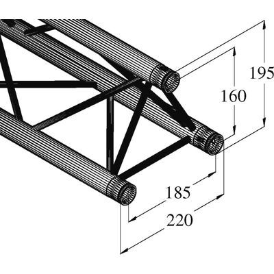 Alutruss 105mm Abstand-Teil - Aluminium, 10,50cm, 200g Alutruss 105mm Abstand-Teil - Aluminium, 10,50cm, 200g