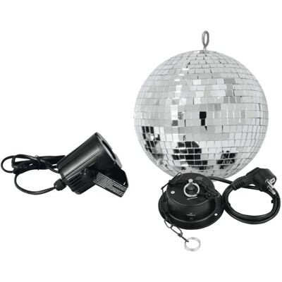 Eurolite 20cm Mirror Ball Set - Automatic Disco Light Eurolite 20cm Mirror Ball Set - Automatic Disco Light