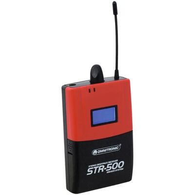 Omnitronic STR-500 Tragbarer Empfänger - UHF 863-865 MHz Omnitronic STR-500 Tragbarer Empfänger - UHF 863-865 MHz