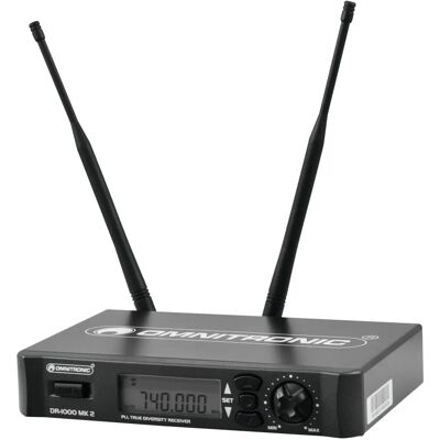 Omnitronic Trådlös mikrofonmottagare - UHF 740-764 MHz Omnitronic Trådlös mikrofonmottagare - UHF 740-764 MHz