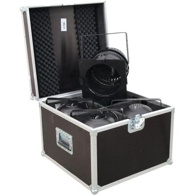 Roadinger Transportcase für 4x PAR-64 Scheinwerfer - Schwarz Aluminium Roadinger Transportcase für 4x PAR-64 Scheinwerfer - Schwarz Aluminium