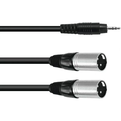 Omnitronic 30225158 XLR Adapterkabel - 1,5 m Schwarz Omnitronic 30225158 XLR Adapterkabel - 1,5 m Schwarz
