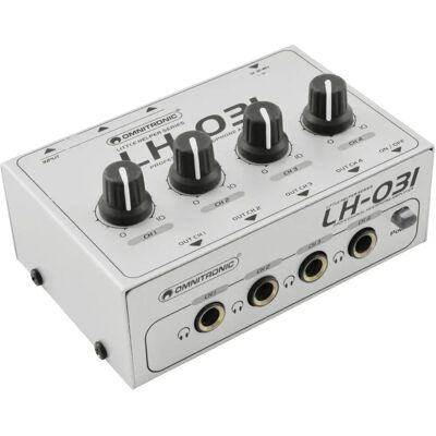 Omnitronic 10355031 Kopfhörerverstärker - 4-Kanal, Silber Omnitronic 10355031 Kopfhörerverstärker - 4-Kanal, Silber