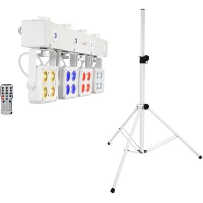 EuroLite Set LED KLS-180 Weiß + BS-2 EU Boxenhochständer - Licht & Zubehör EuroLite Set LED KLS-180 Weiß + BS-2 EU Boxenhochständer - Licht & Zubehör