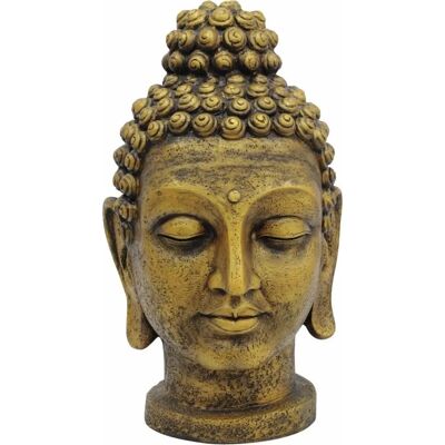 Europalms Buddha Hode Antikk Gull 75cm - Dekorativ Utendørsfigur Europalms Buddha Hode Antikk Gull 75cm - Dekorativ Utendørsfigur
