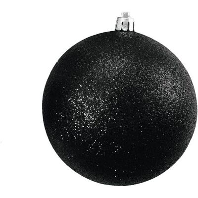 Europalms Modèle 83501268 - Ensemble de Boules de Noël Noires à Paillettes - Publicité Europalms Modèle 83501268 - Ensemble de Boules de Noël Noires à Paillettes - Publicité