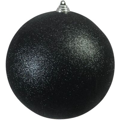 Europalms Schwarze Glitzer Weihnachtskugel - Innen/Außen Dekoration Europalms Schwarze Glitzer Weihnachtskugel - Innen/Außen Dekoration