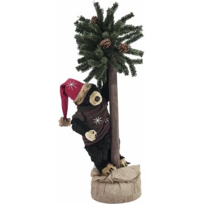 EUROPALMS Julebamse - 105cm Naturlig stamme, Plastik, Indendørs & udendørs EUROPALMS Julebamse - 105cm Naturlig stamme, Plastik, Indendørs & udendørs