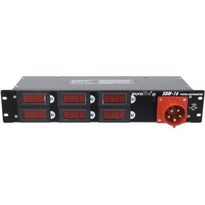 Distributeur d'énergie Eurolite SBM-16 - 16A 400V Montage en rack - Publicité Distributeur d'énergie Eurolite SBM-16 - 16A 400V Montage en rack - Publicité