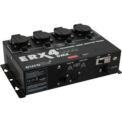 EUROLITE ERX-4 DMX Switch Pack - Controllo a 4 canali EUROLITE ERX-4 DMX Switch Pack - Controllo a 4 canali