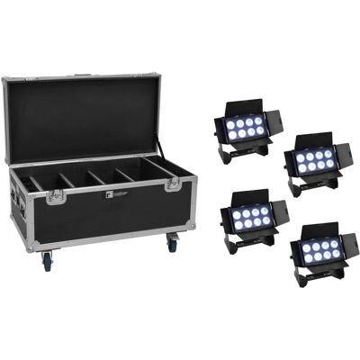 EUROLITE Set 4x AKKU Multiflood IP 8x10W RGBW Wash - Lichtset EUROLITE Set 4x AKKU Multiflood IP 8x10W RGBW Wash - Lichtset