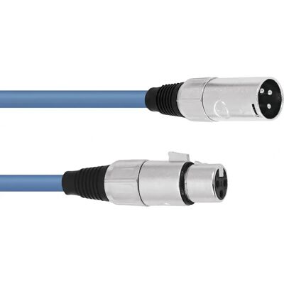 Omnitronic - 3022010L - 3 m - Bleu - Câble XLR - Publicité Omnitronic - 3022010L - 3 m - Bleu - Câble XLR - Publicité