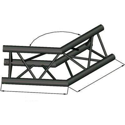 Alutruss TRILOCK S-PAC 23 2-Weg-Ecke - Leichte Aluminiumstruktur für Theater und Events Alutruss TRILOCK S-PAC 23 2-Weg-Ecke - Leichte Aluminiumstruktur für Theater und Events