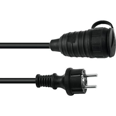 EuroLite Forlengelseskabel - 15m Svart Utendørs 3x1.5mm² EuroLite Forlengelseskabel - 15m Svart Utendørs 3x1.5mm²