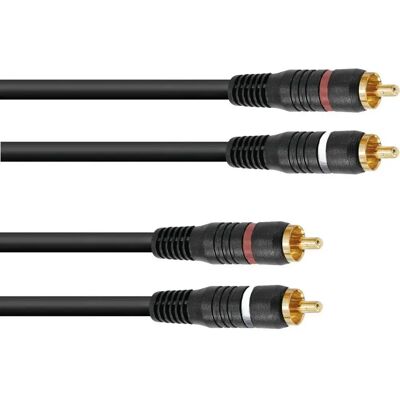Câble RCA Omnitronic 2x2 0,6m Câble RCA Omnitronic 2x2 0,6m