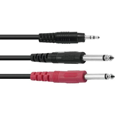 OMNITRONIC Kompakt Audiokabel - 1,5 m, Schwarz OMNITRONIC Kompakt Audiokabel - 1,5 m, Schwarz