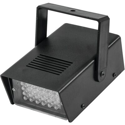 EuroLite LED Disco Stroboskop - Sound-aktiv, Weiß, Kompaktes Effektlicht EuroLite LED Disco Stroboskop - Sound-aktiv, Weiß, Kompaktes Effektlicht