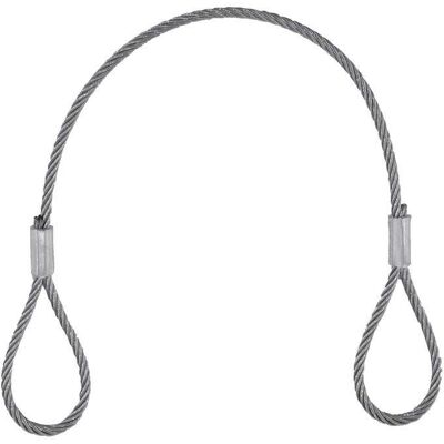 EuroLite Stahlseil - 400x3mm Silber Loop Seil EuroLite Stahlseil - 400x3mm Silber Loop Seil
